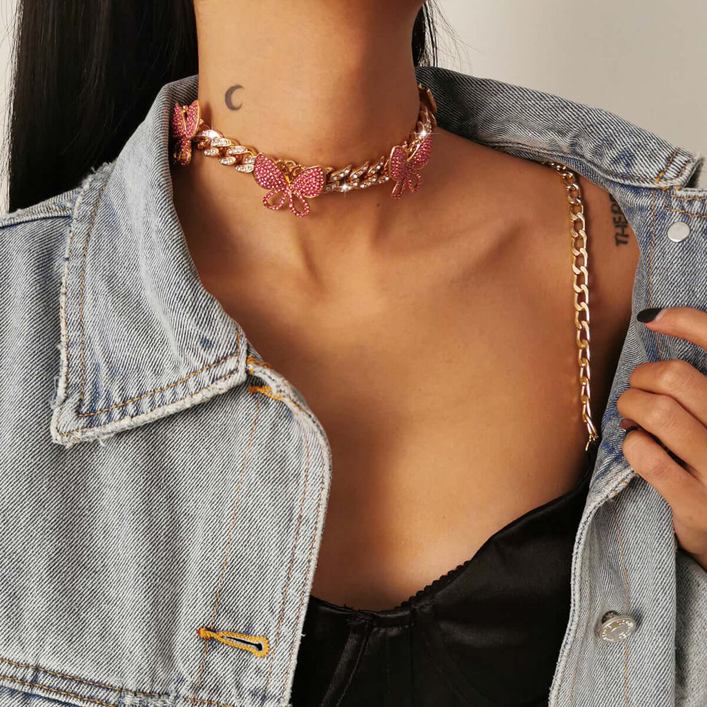 Fashion Butterfly Color Necklace-DESTINY