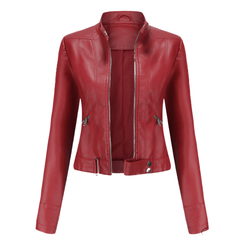Elegant leather jacket-DESTINY