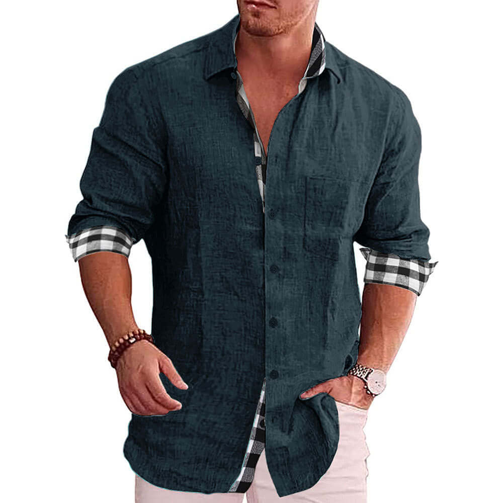 Alain - Summer shirt with buttons and pockets-DESTINY
