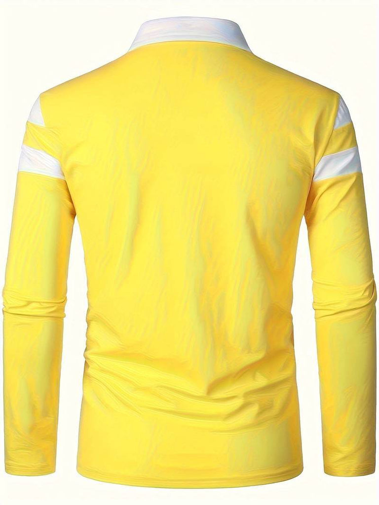 Ethan long sleeve zip polo shirt-DESTINY