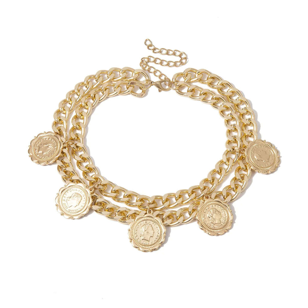 Retro Punk Portrait Necklace-DESTINY