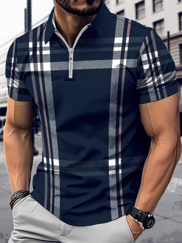 Henry – fashionable red golf shirt in street style-DESTINY