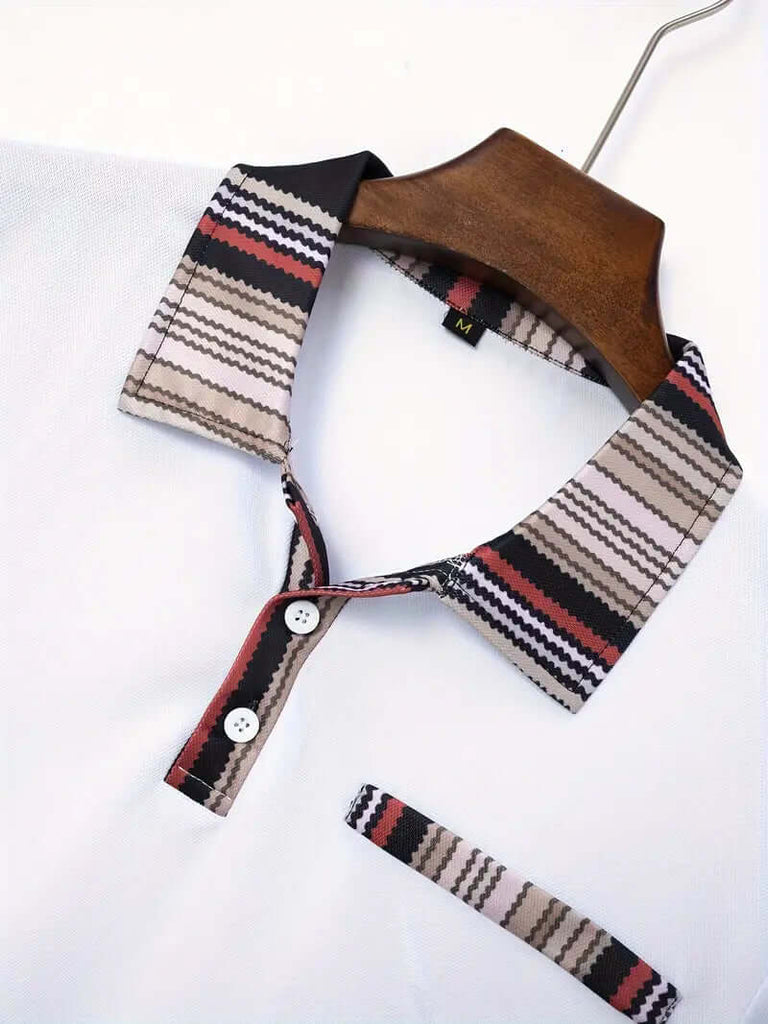 Daniel - breathable regular striped collar shirt for men-DESTINY