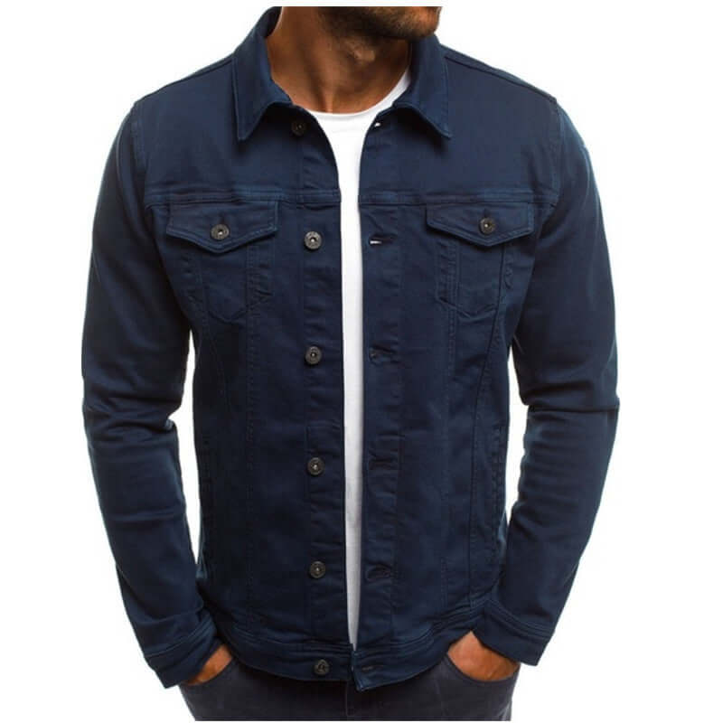 Haris - Coloured denim jacket for men-DESTINY