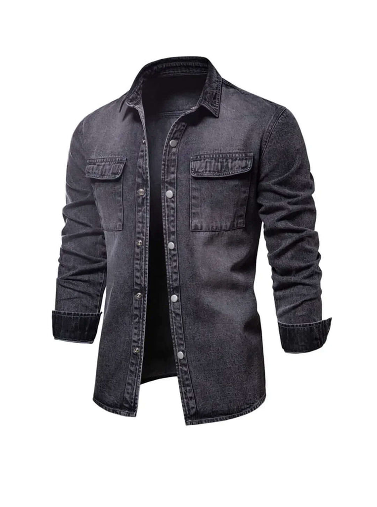 Rolf - Men's denim shirt-DESTINY