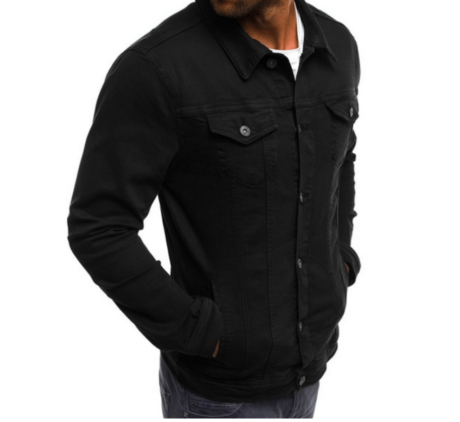 Haris - Coloured denim jacket for men-DESTINY