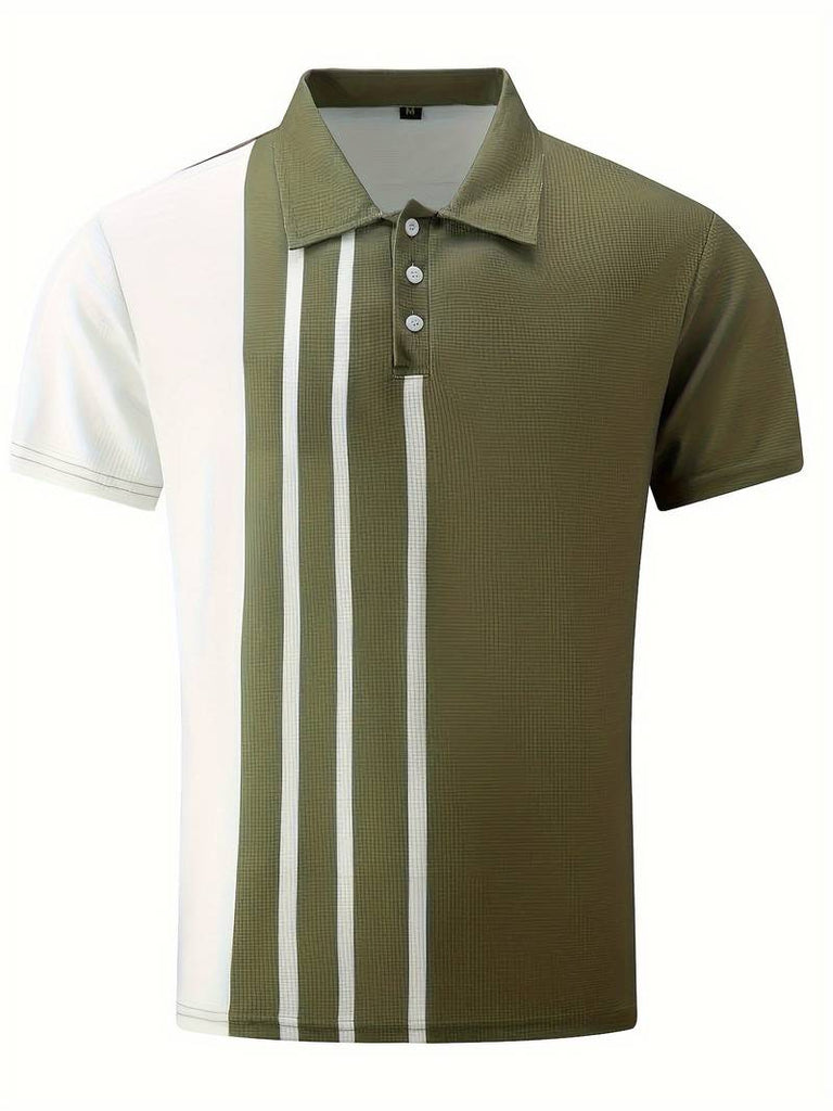 Noah waffle and stripe color block shirt-DESTINY