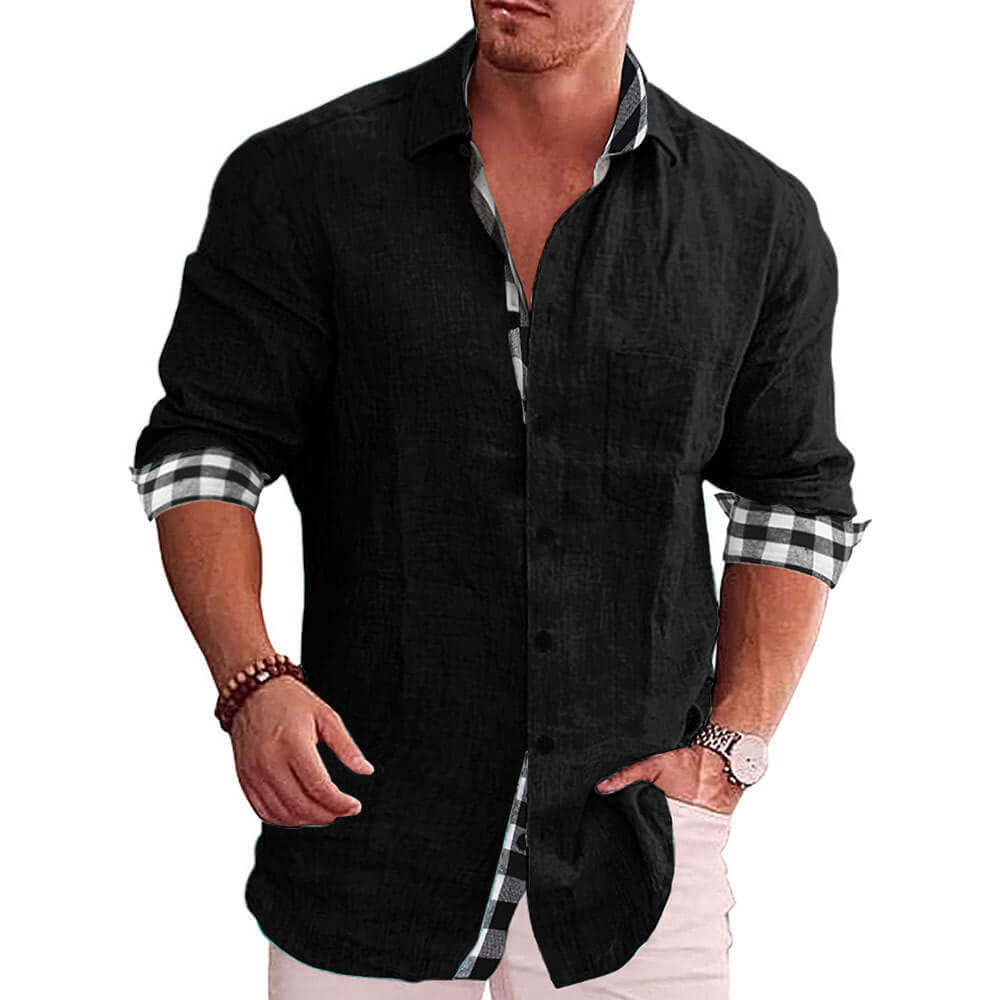 Alain - Summer shirt with buttons and pockets-DESTINY