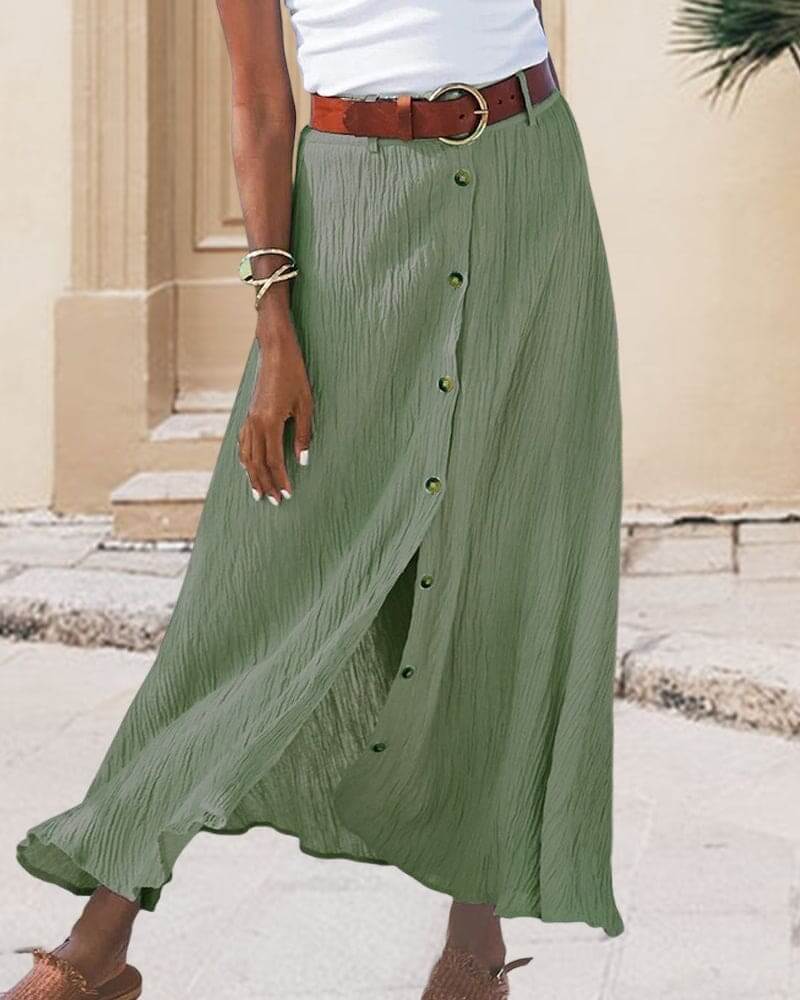 Long skirt in solid colour-DESTINY