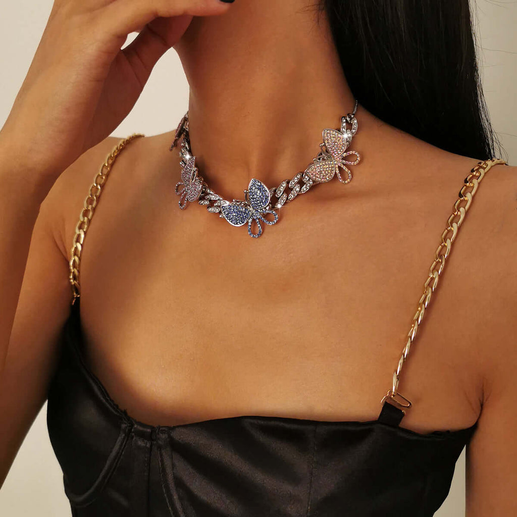 Fashion Butterfly Color Necklace-DESTINY