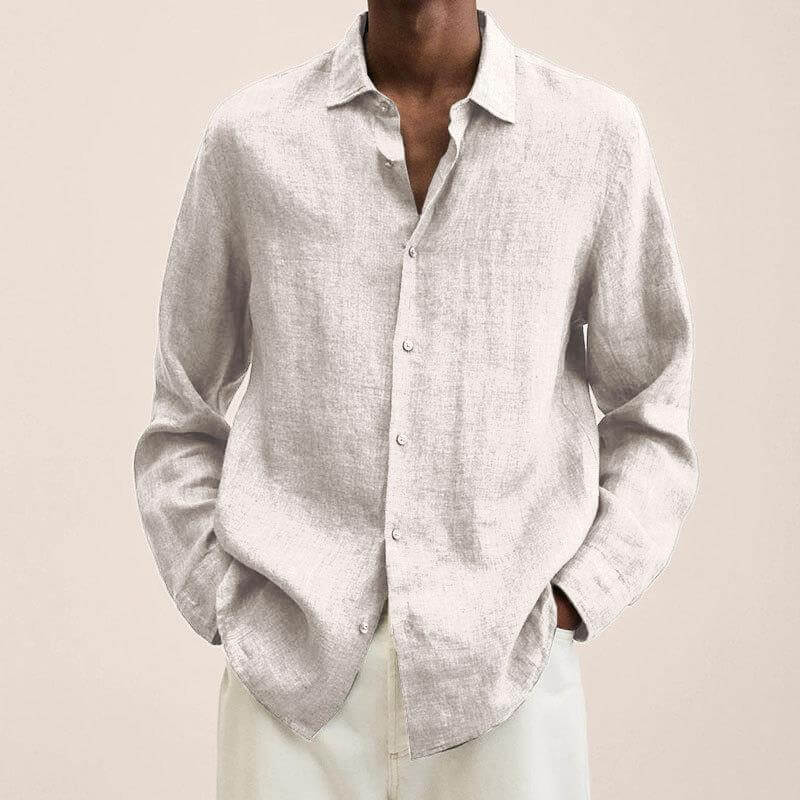 Adrie | Classic Elegant Linen Shirt-DESTINY