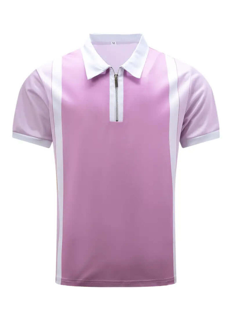 Ethan – casual short-sleeved shirt with stripe print-DESTINY