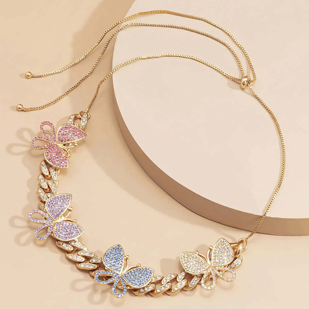 Fashion Butterfly Color Necklace-DESTINY