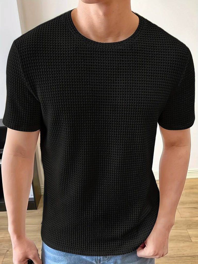 Jonathan hollow out crew neck t-shirt-DESTINY