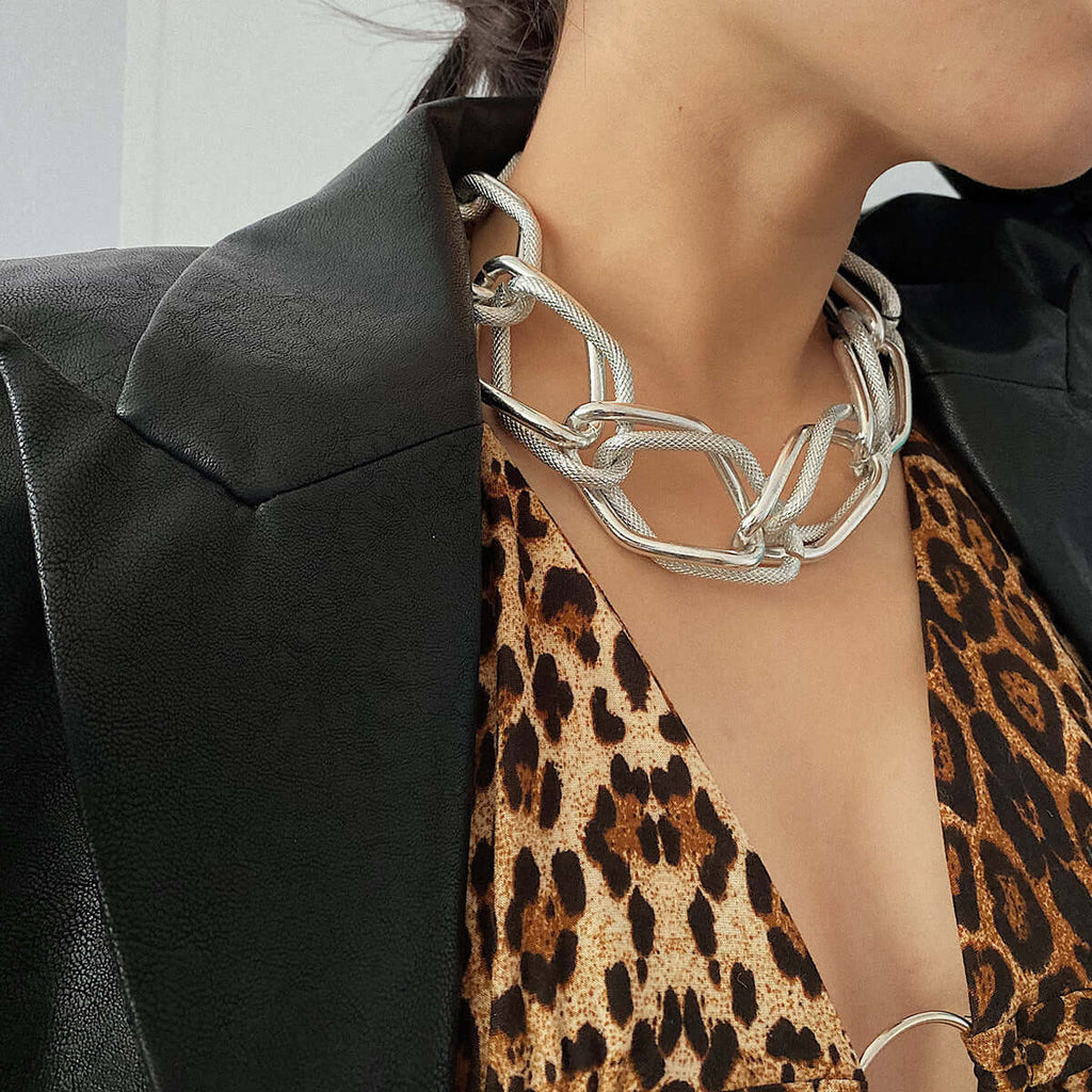 Fashion thick chain necklace-DESTINY