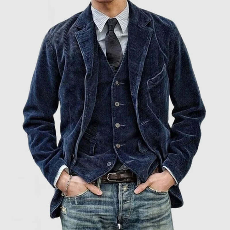 SHERLOCK - MEN'S VINTAGE CORDUROY LAPEL JACKET-DESTINY