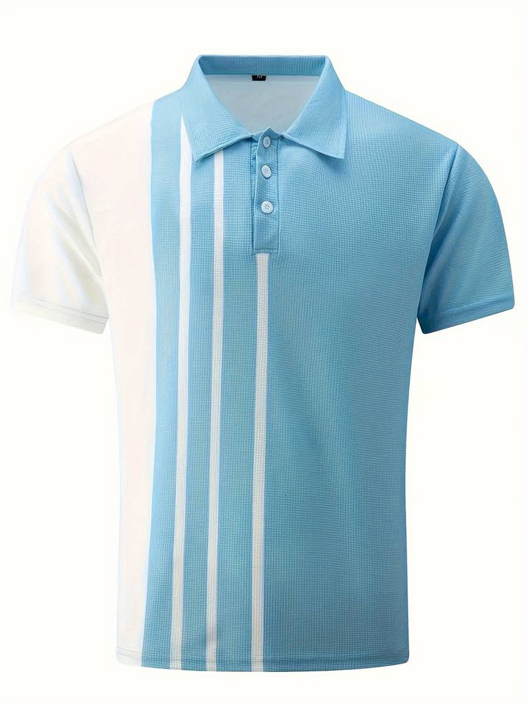 Noah waffle and stripe color block shirt-DESTINY