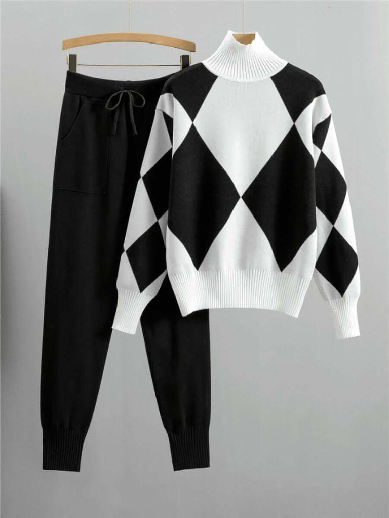 Elegant ladies jumper and trousers set-DESTINY