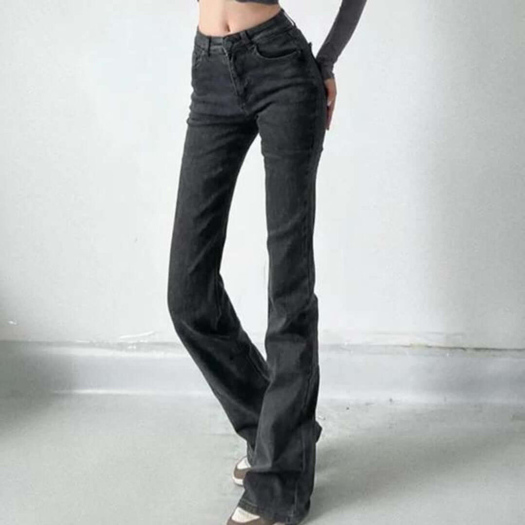 Ara | High-waisted jeans with heart fringes-DESTINY