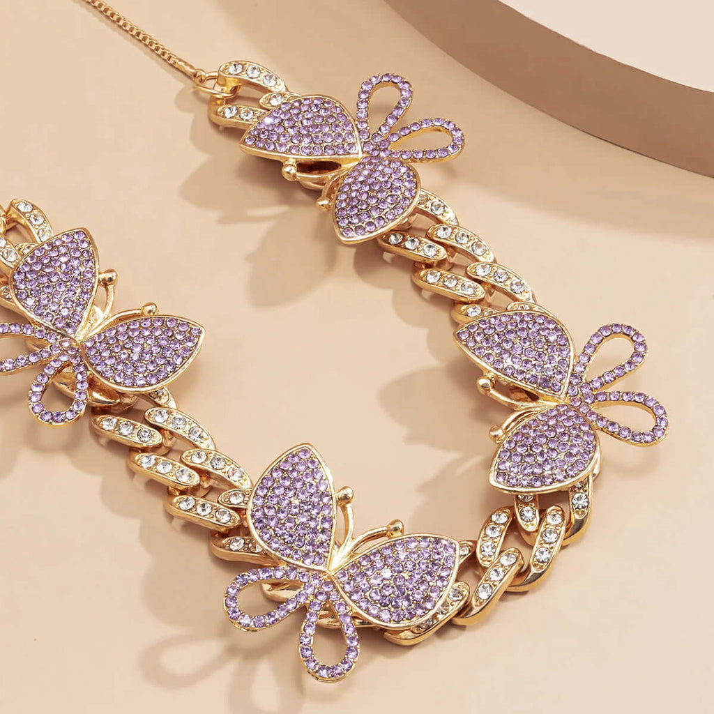 Fashion Butterfly Color Necklace-DESTINY