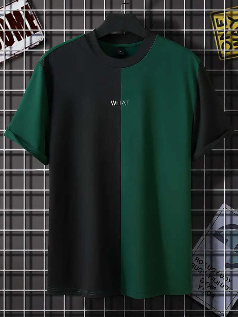 Robert – stylish color block t-shirt with short sleeves and a crew neck-DESTINY