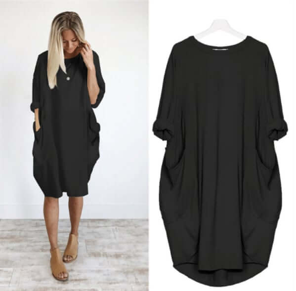 Roelien | Comfy Casual loose pocket dress-DESTINY