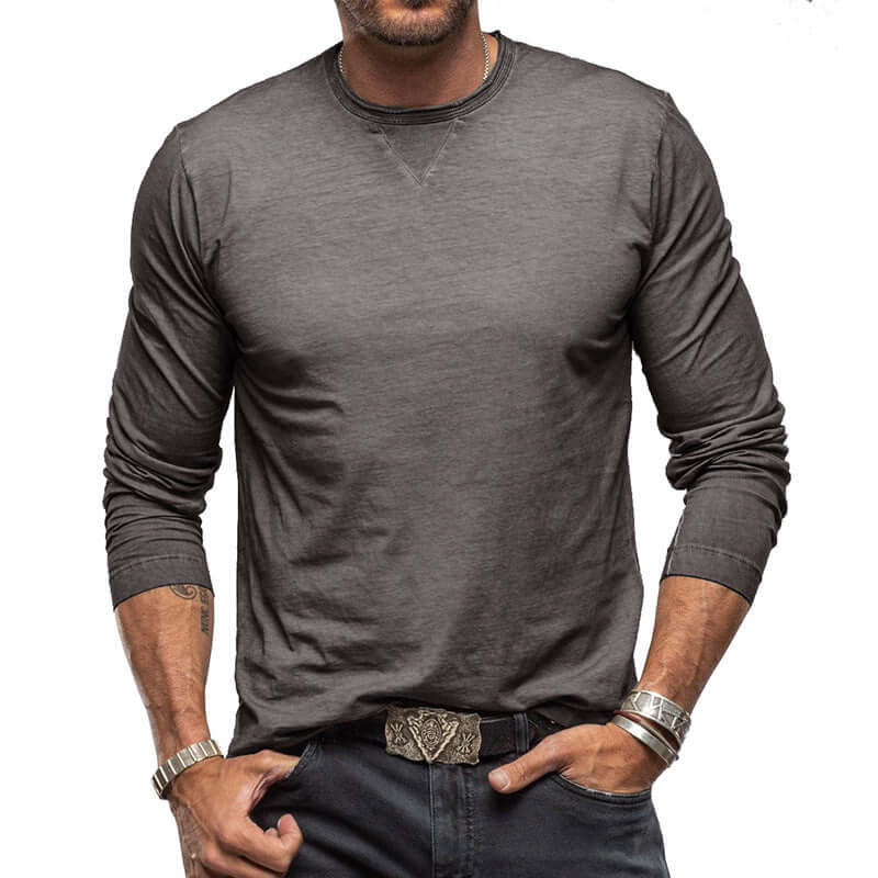 Hadrien - Long-sleeved cotton T-shirt for men-DESTINY