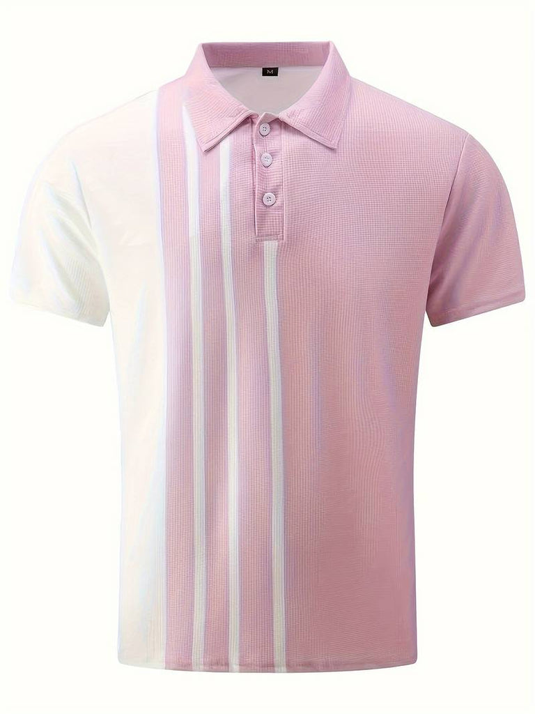 Noah waffle and stripe color block shirt-DESTINY