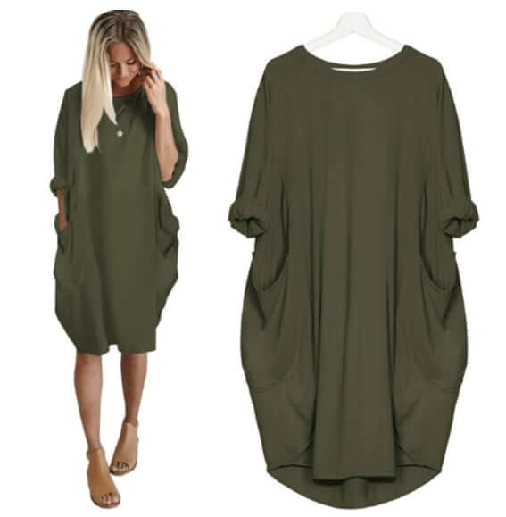 Roelien | Comfy Casual loose pocket dress-DESTINY