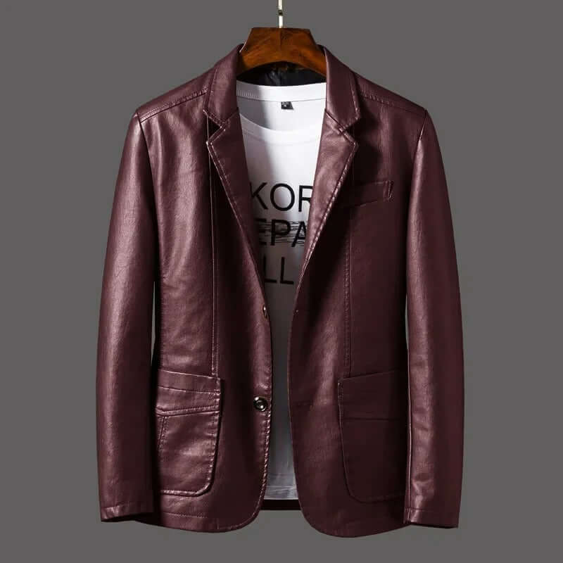 Classic leather-like jacket for men-DESTINY