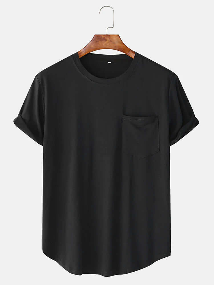 Tom | plain basic t-shirts with pocket-DESTINY