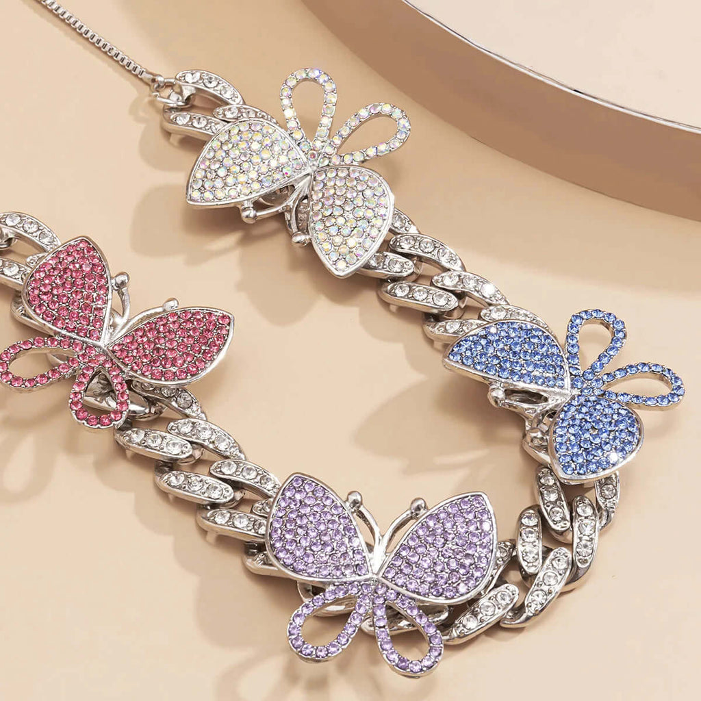 Fashion Butterfly Color Necklace-DESTINY
