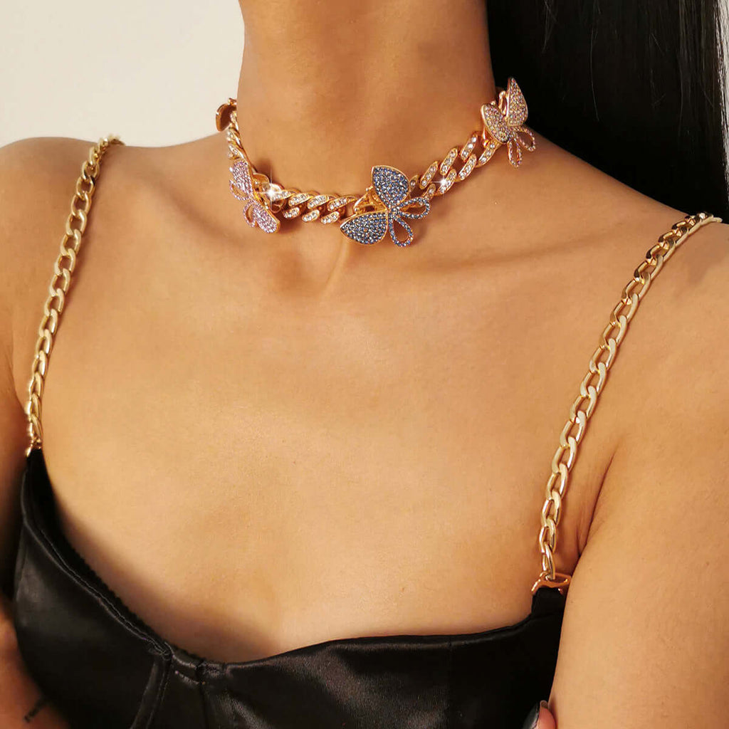 Fashion Butterfly Color Necklace-DESTINY