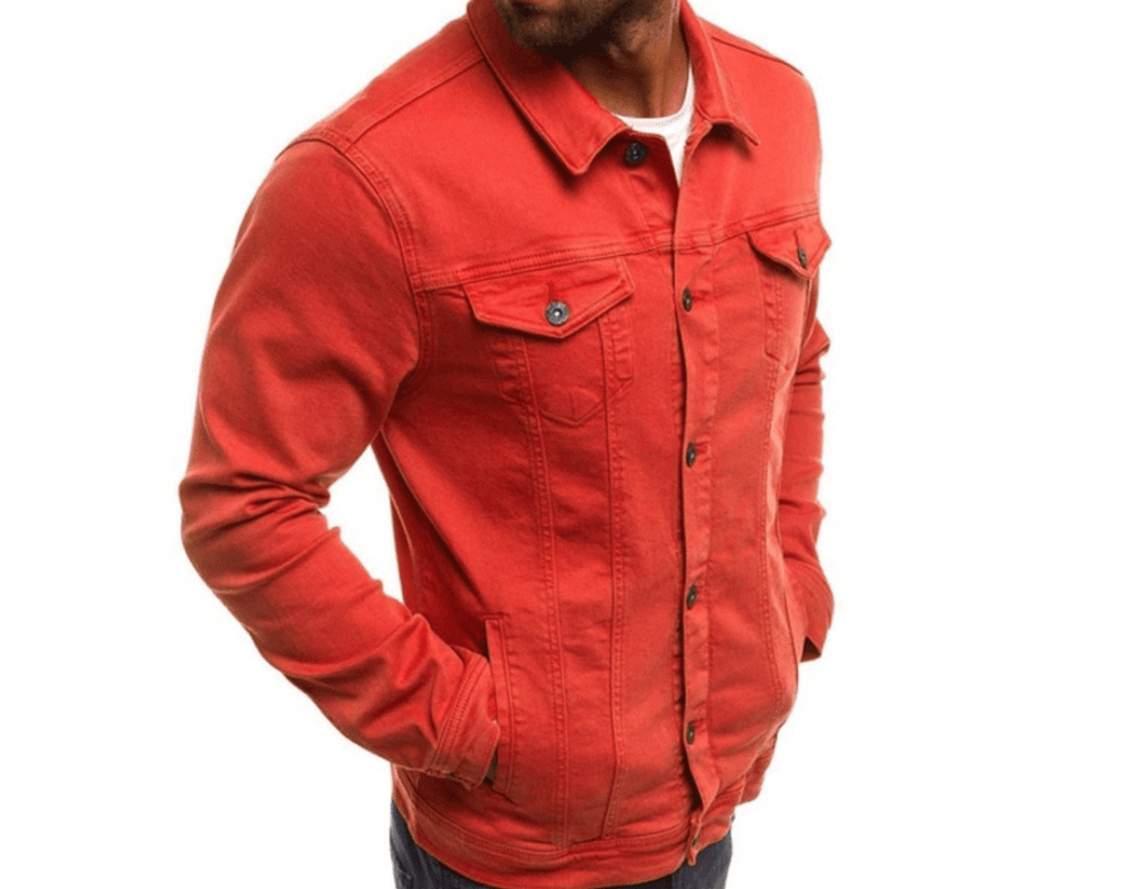 Haris - Coloured denim jacket for men-DESTINY