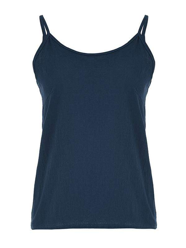 Spaghetti Strap Linen Blend Top-DESTINY