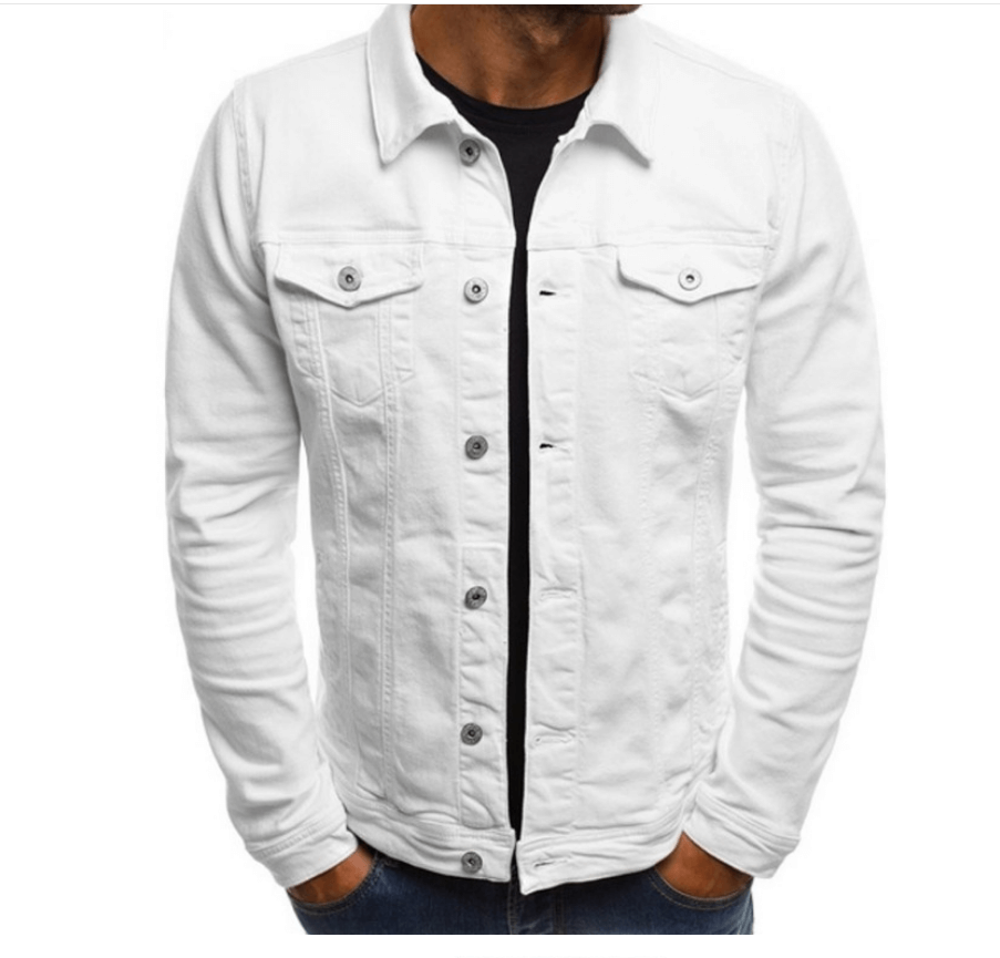 Haris - Coloured denim jacket for men-DESTINY