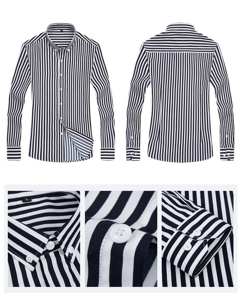 Terrell - Vertical striped shirt-DESTINY