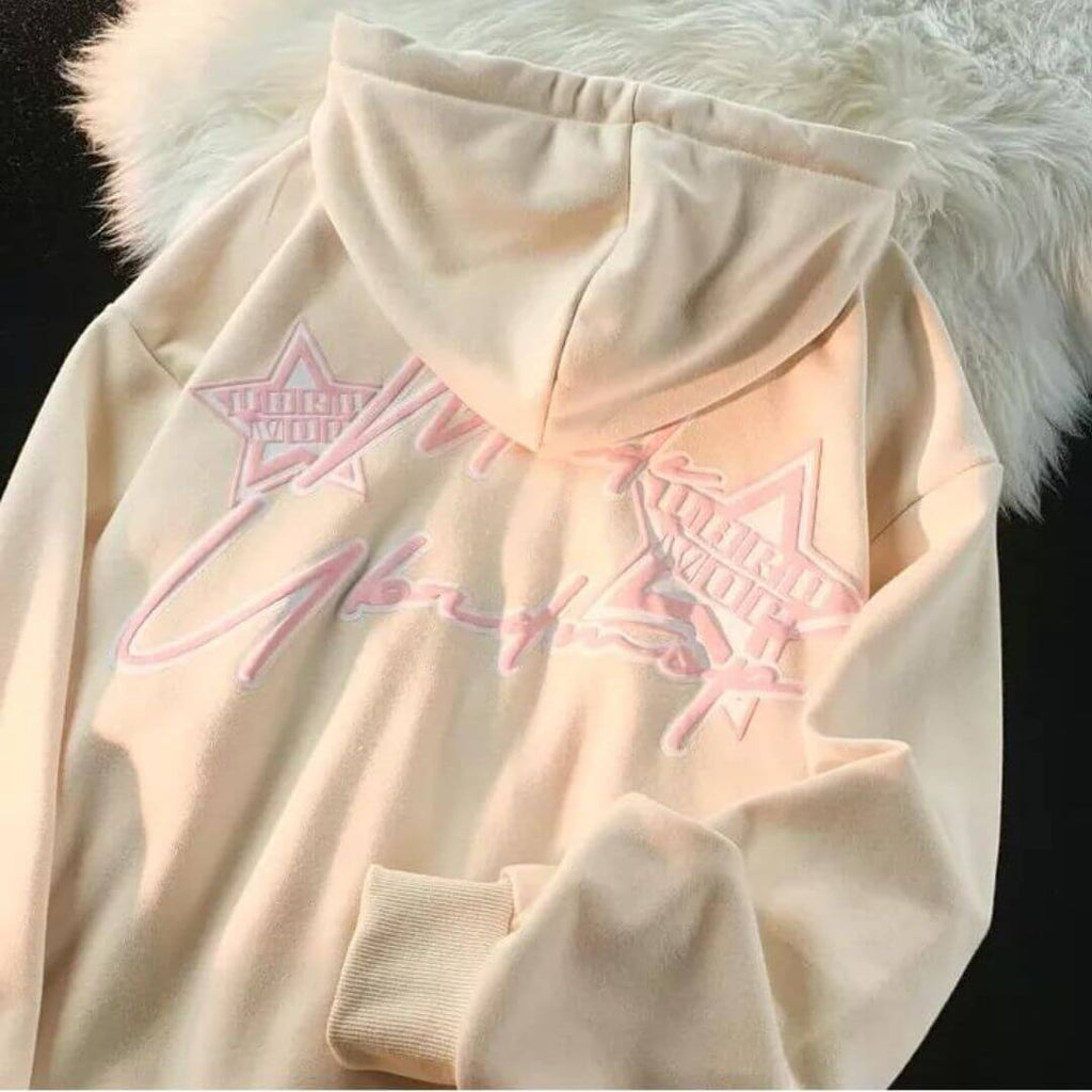 Oversized hoodie with graphic print-DESTINY