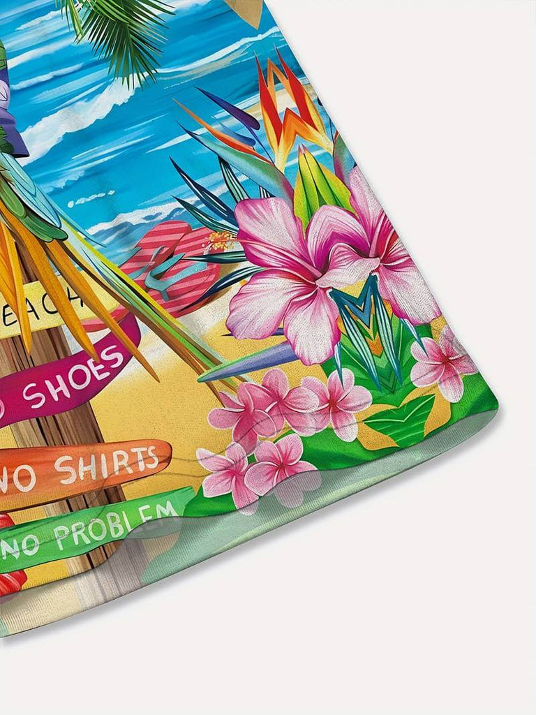 Liam - plus size parrot graphic print hawaiian shirt-DESTINY