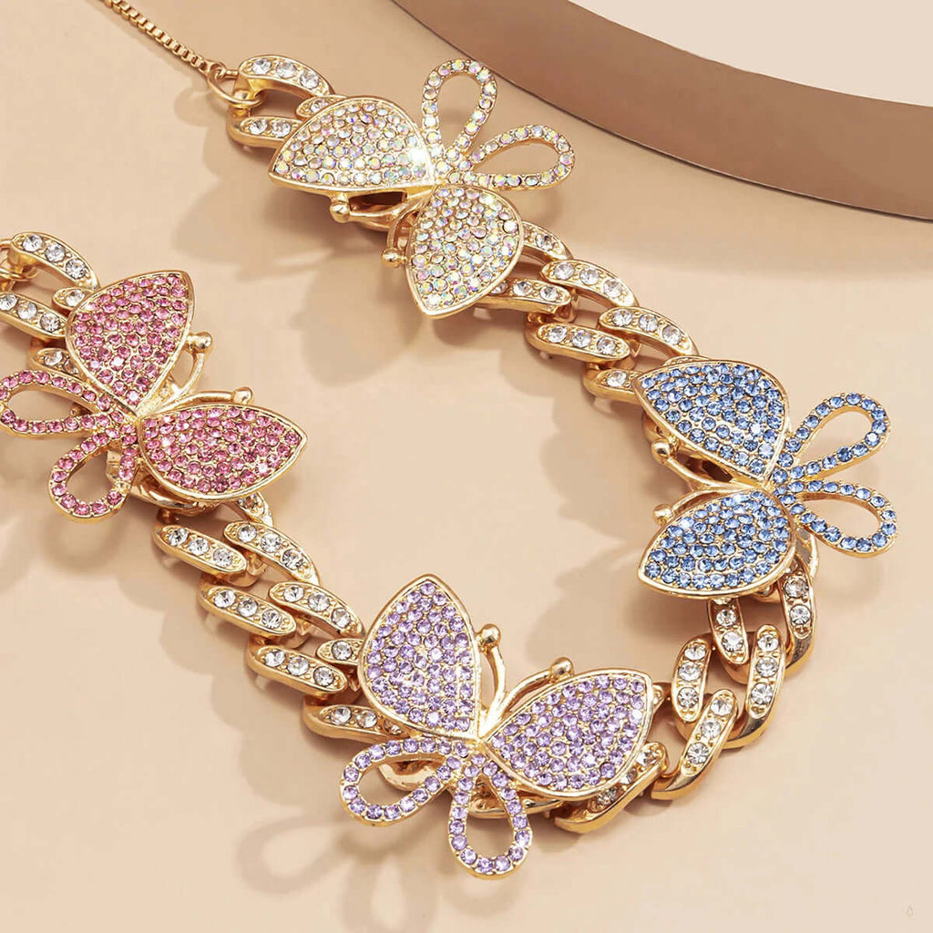 Fashion Butterfly Color Necklace-DESTINY