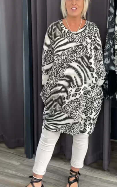 Florin | Comfy Printed cotton top-DESTINY