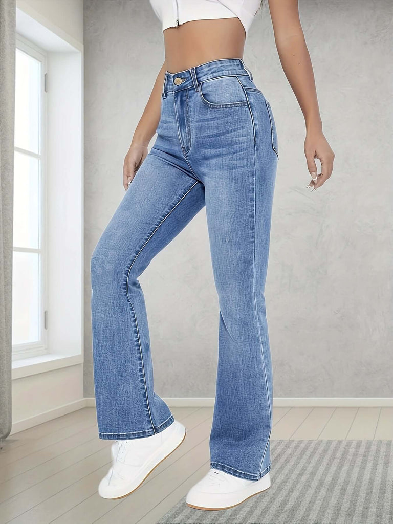 Light blue bootcut jeans-DESTINY