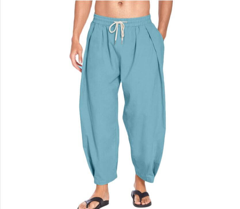 Hermann - Men's trousers in cotton and linen-DESTINY