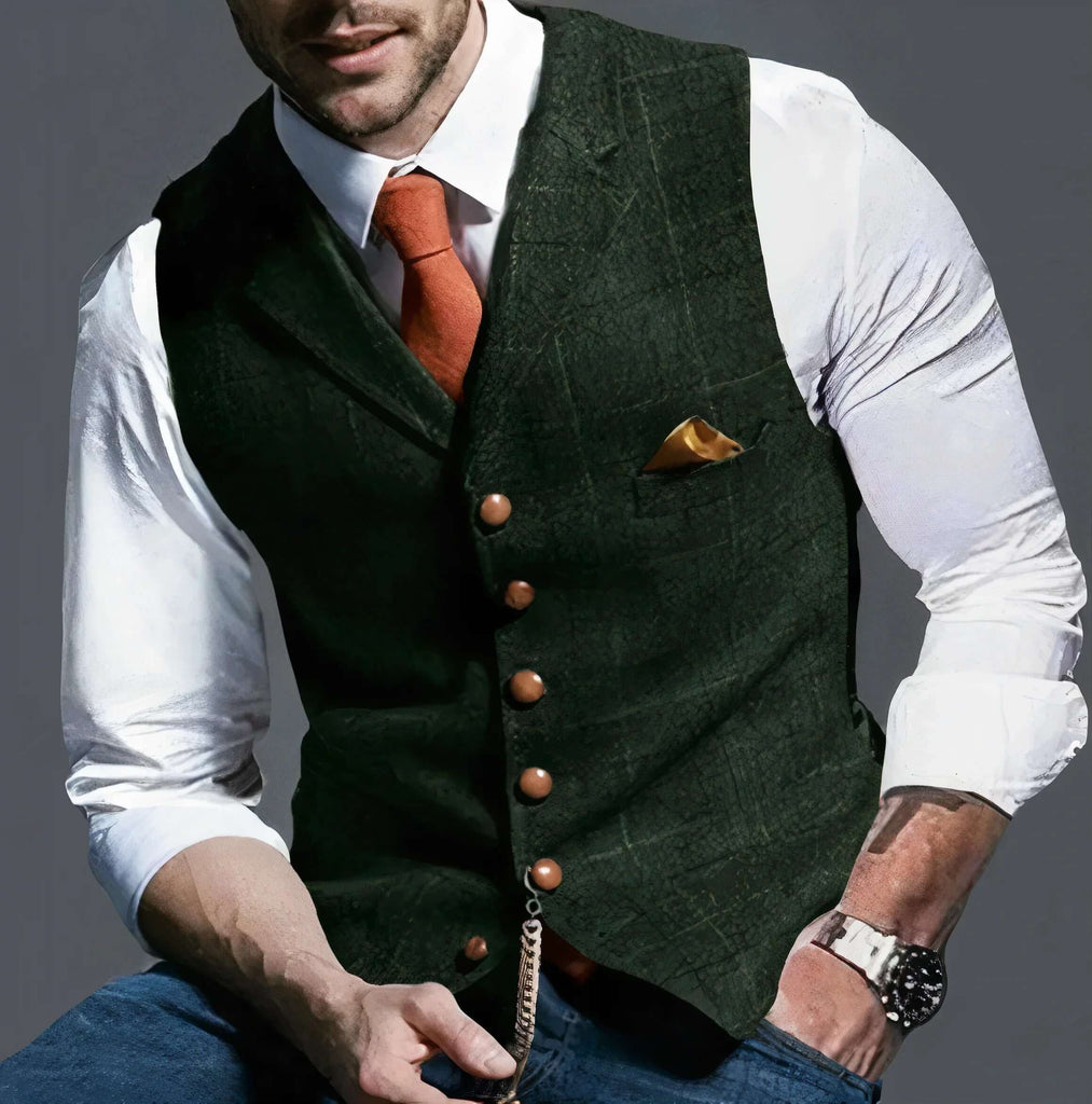 Elegant slightly checked waistcoat - Alexander-DESTINY