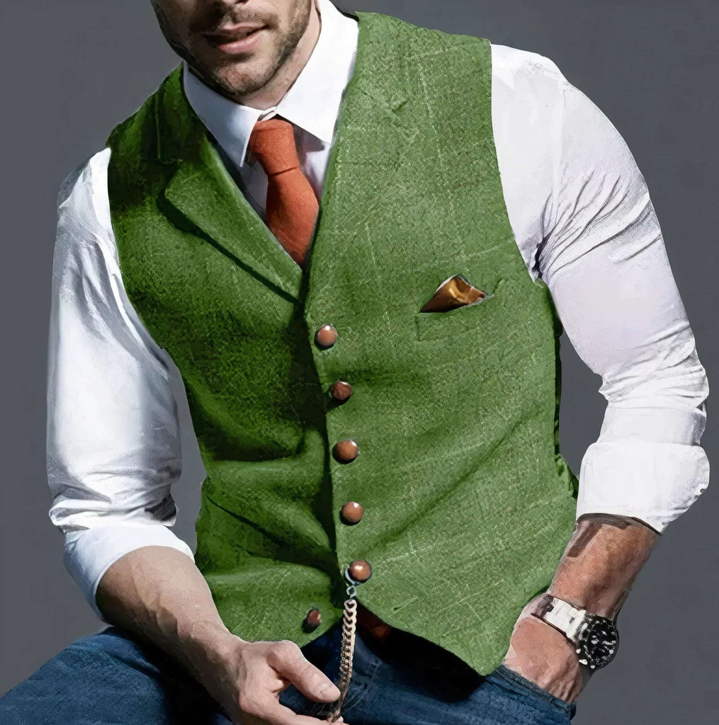 Elegant slightly checked waistcoat - Alexander-DESTINY