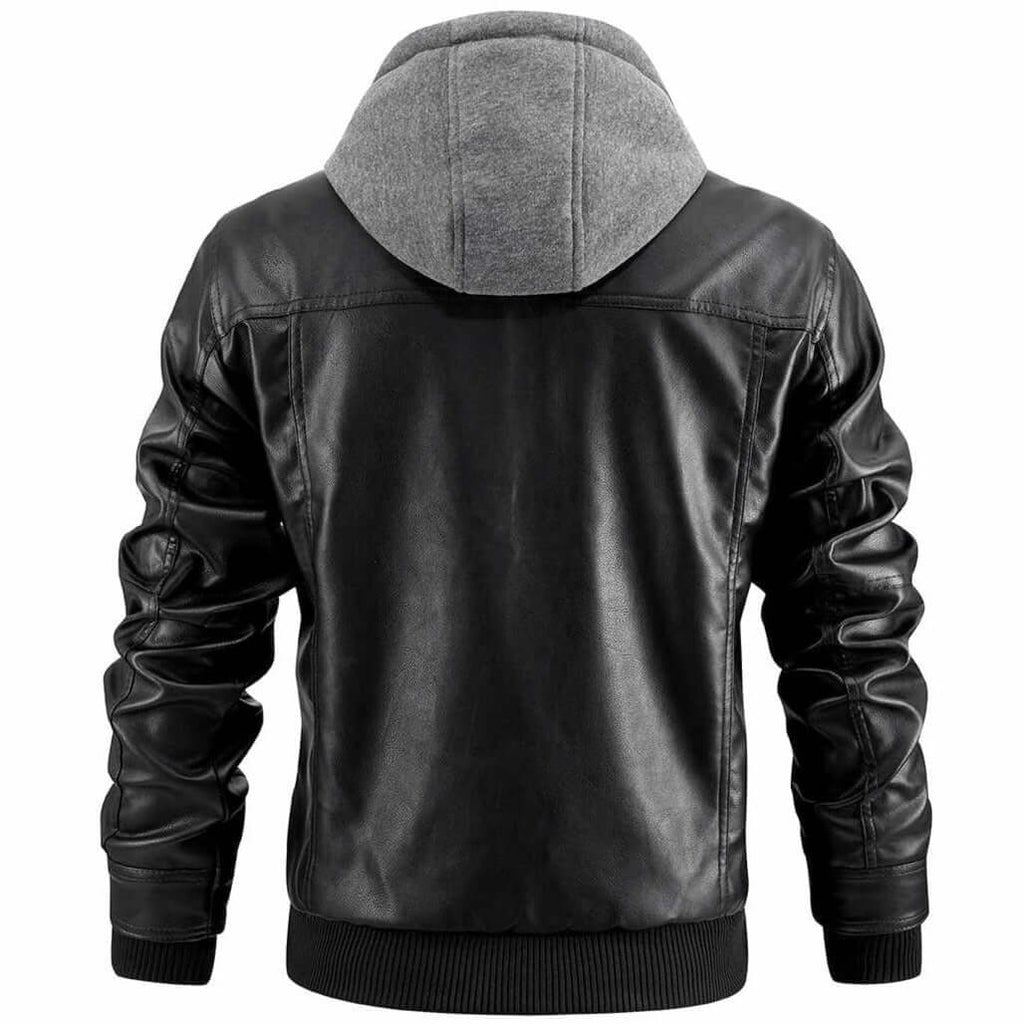 Yannick - Hooded leather jacket-DESTINY