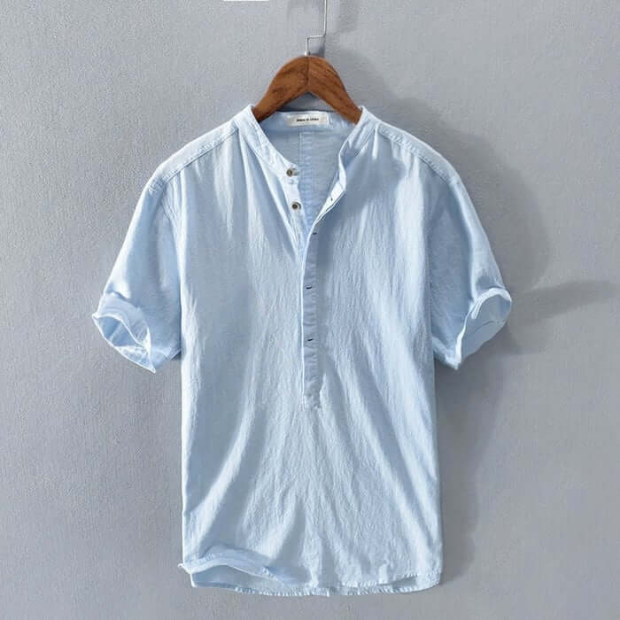 Morgan – new short-sleeved linen shirt for men-DESTINY