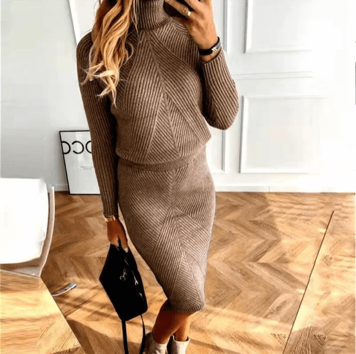 Carla® | Cosy sweater knit dress-DESTINY
