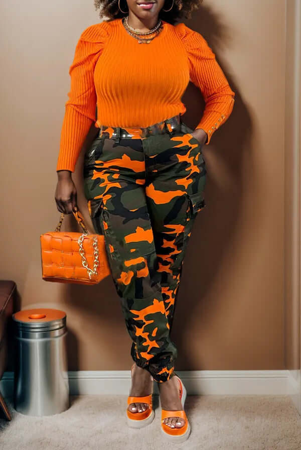 Fall Vibes Ribbed Knit Sweater-DESTINY