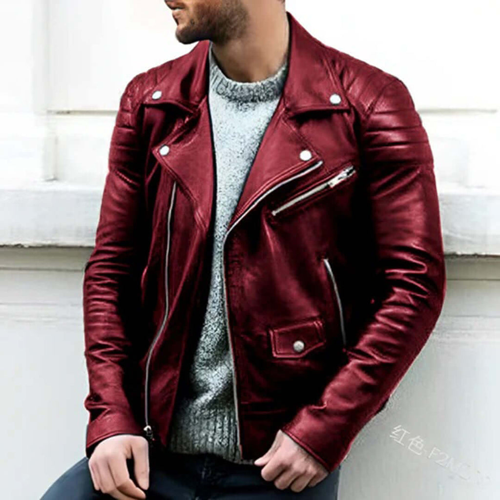 Cruz - Leather biker jacket-DESTINY